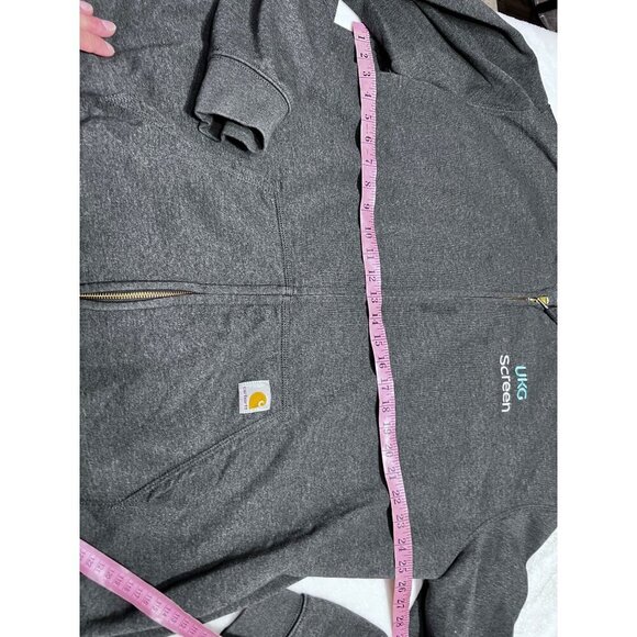 Carhartt logo EKG Screen loose fit sweatshirt jacket womens size 2XL - Picture 4 of 6